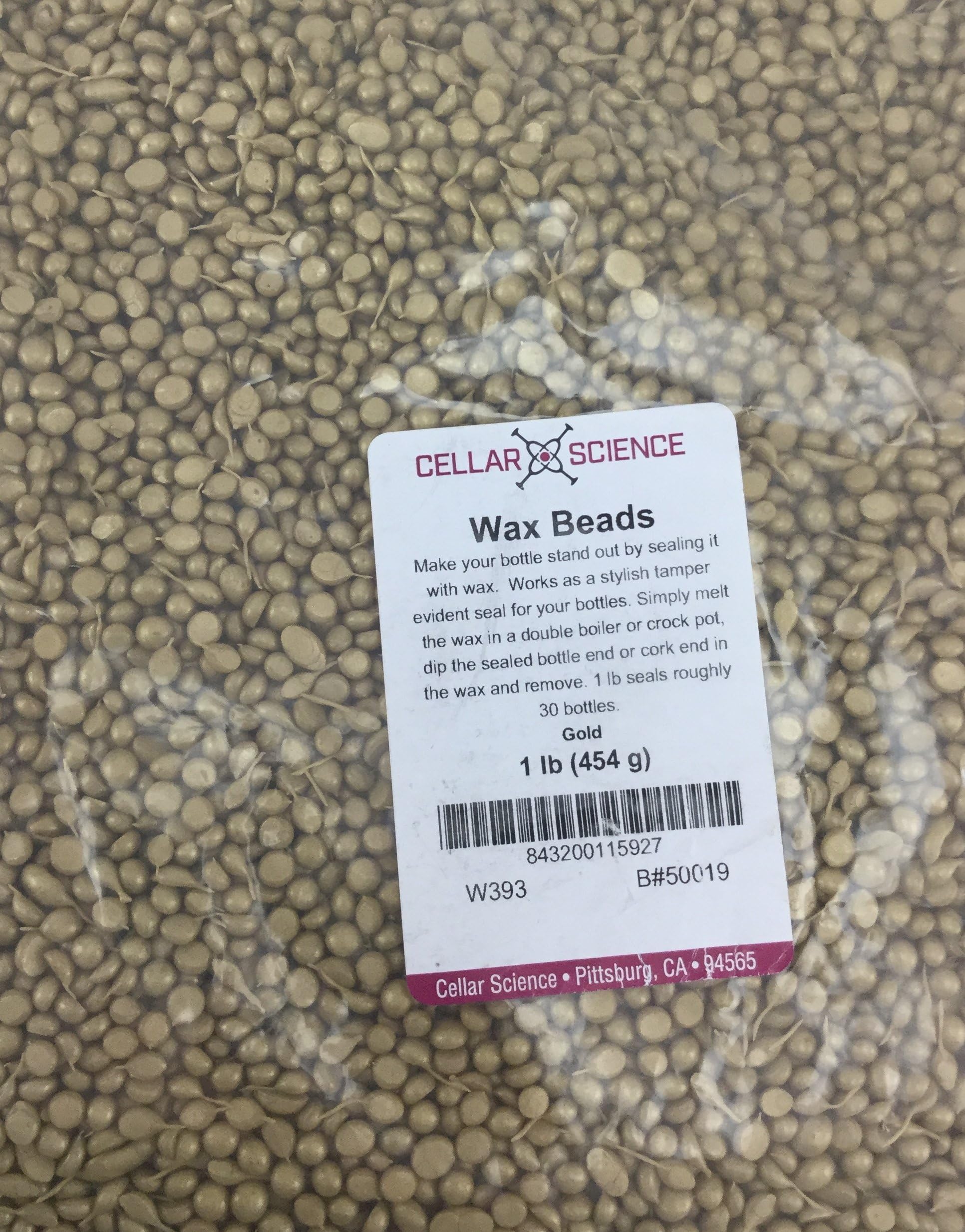 Brewcraft Brand - Bottle Sealing Wax Beads – GOLD - 1 Pound