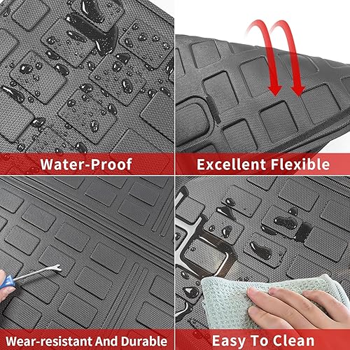 Miniatura 9 de Xipoo Revestimiento de carga compatible con Toyota RAV4 2019-2024, alfombrilla para el respaldo del maletero, repuesto para accesorios Toyota RAV4