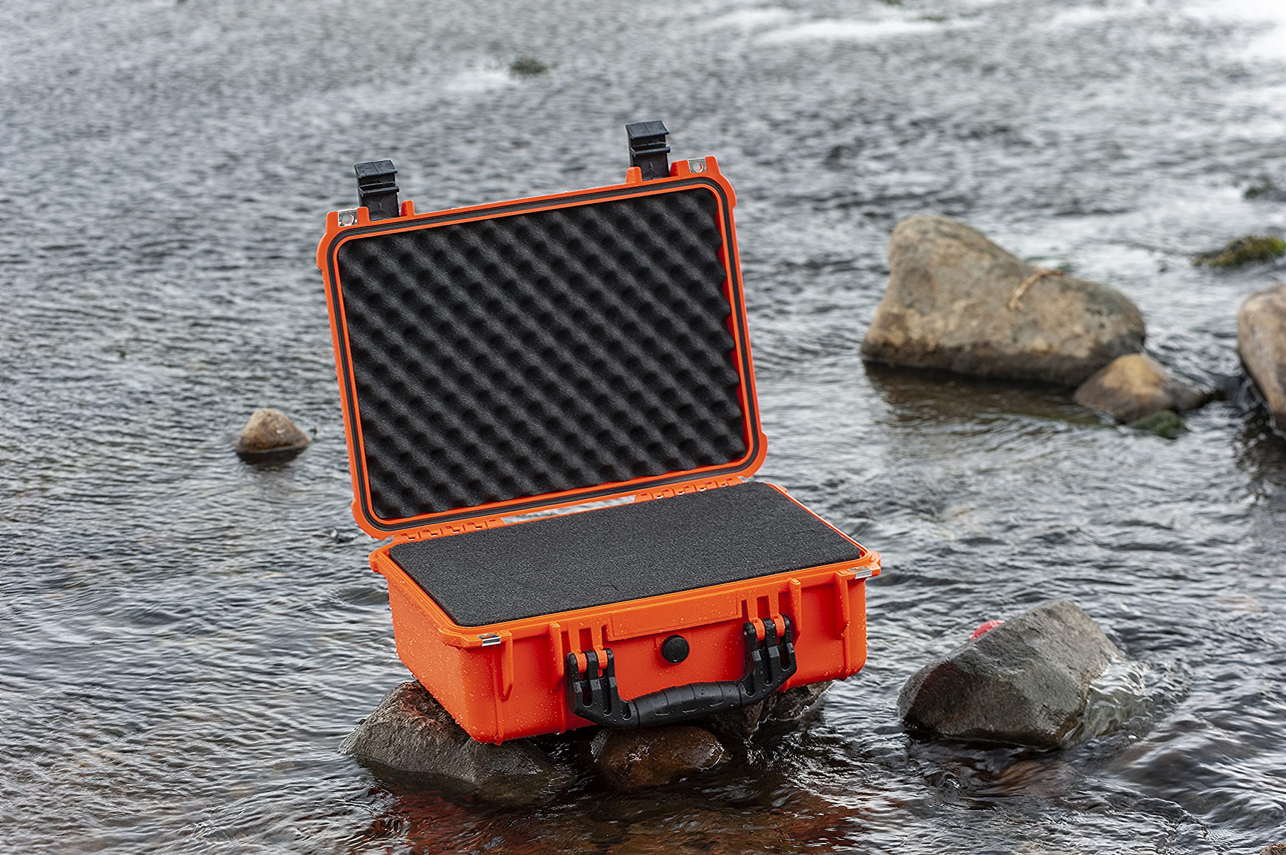 MEIJIA Funda portátil para cámara Impermeable para Todo Tipo de Clima con Espuma de Ajuste Personalizable, Apto para Drones, cámaras, Equipos, Pistolas, 16 x 13 x 6.8 Pulgadas