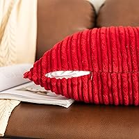 Vista 715 de UGASA - Juego de 2 fundas de almohada de terciopelo a rayas, funda decorativa para cojín con cremallera oculta para el hogar, sofá, dormitorio