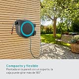 Gardena Wall-Mounted Hose Box Rollup L (Turquoise) 30 m: Versatile Watering System for Large Gardens, Swivel Hose Box, Including 30 m Gardena Hose and mounting kit (18625-20) - 6
