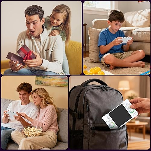 Miniatura 7 de XF40H - Consola de juegos portátil, consola de juegos retro blanca de 64 GB con pantalla IPS 4K HD de 4.0 pulgadas, más de 20.000 juegos clásicos