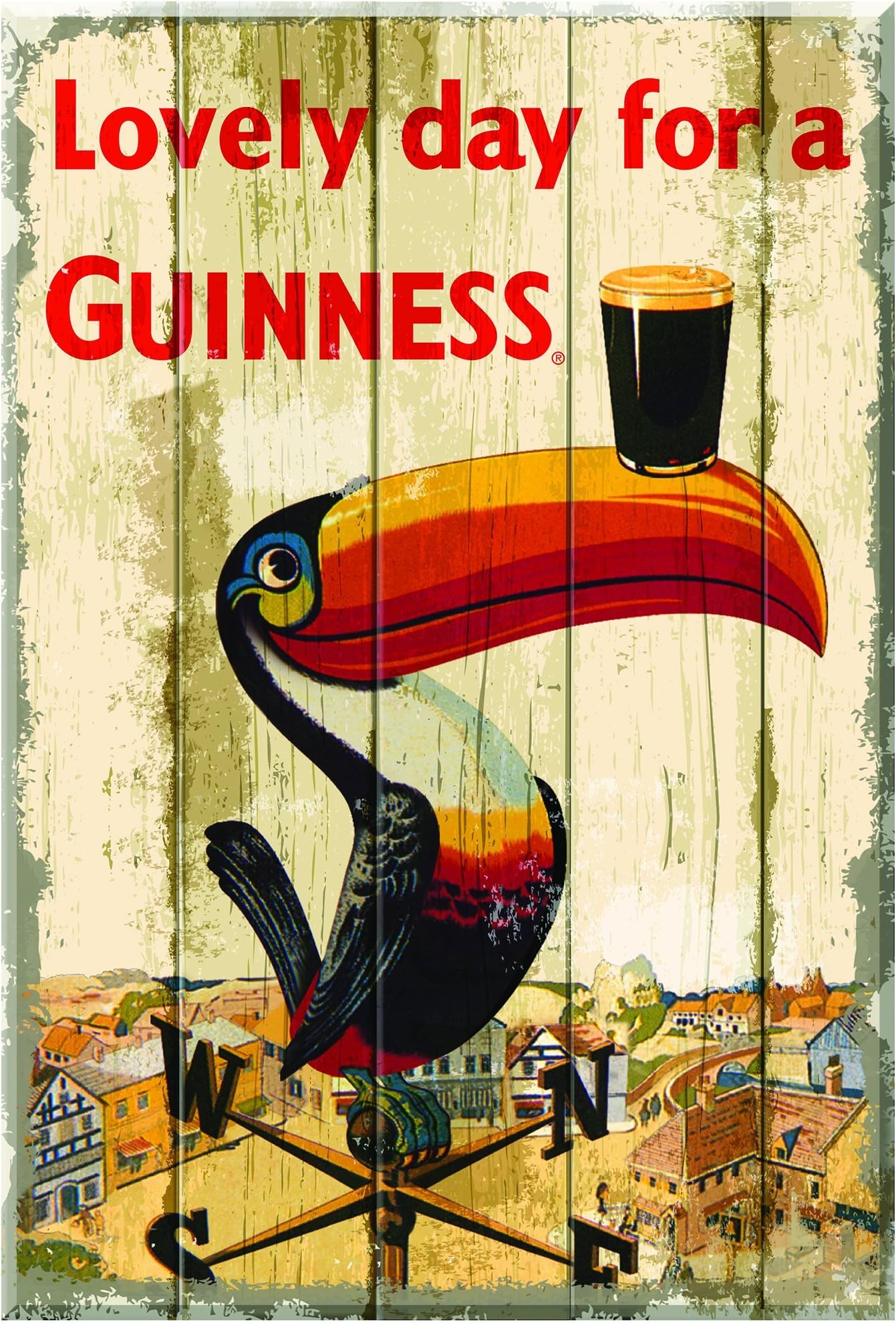 Toucan Wallart Wooden