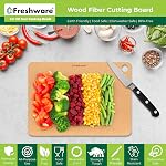 Wood Cutting Boards for Kitchen Dishwasher Safe, Wood Cutting Board, Premium Wood Fiber, Non-Porous, Reversible, Set of 2, Natural Slate