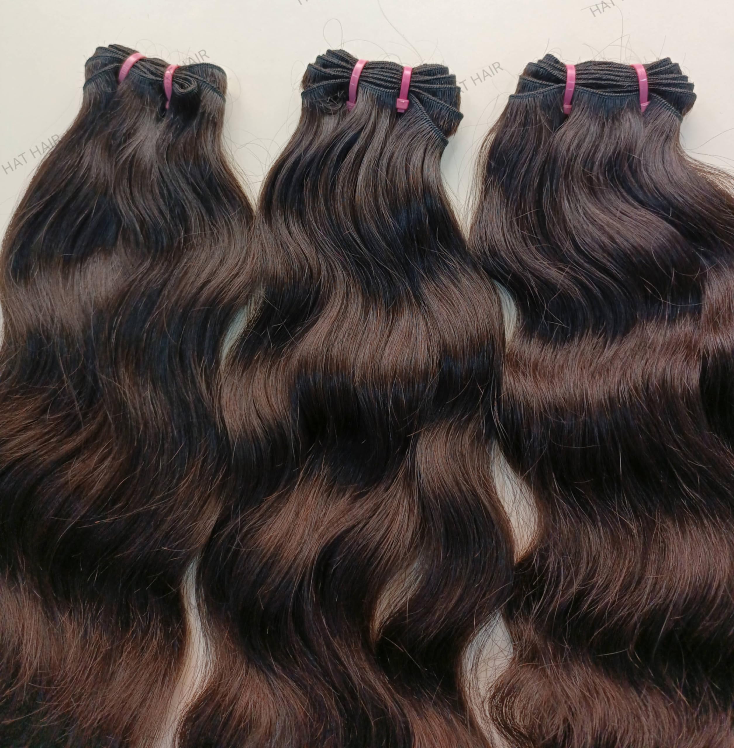 Amazon.com : 3 Bundles Indian Wavy Human Hair Extensions 300 