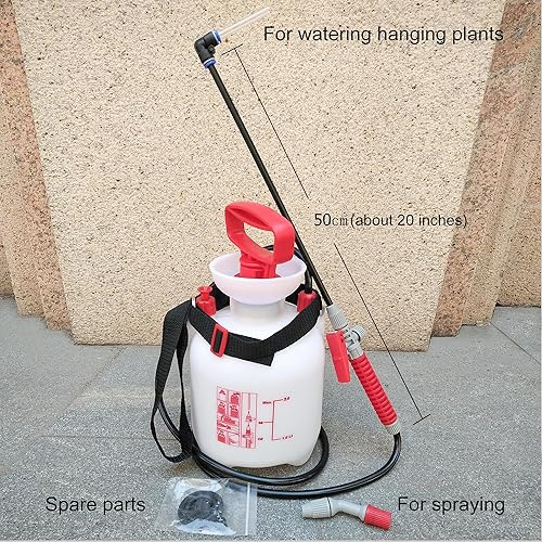 Miniatura 4 de Dispositivo de regadera para regadera, cesta colgante de plantas de difícil acceso, rociador de botella de riego para interiores o jardín, 2 L (0.5