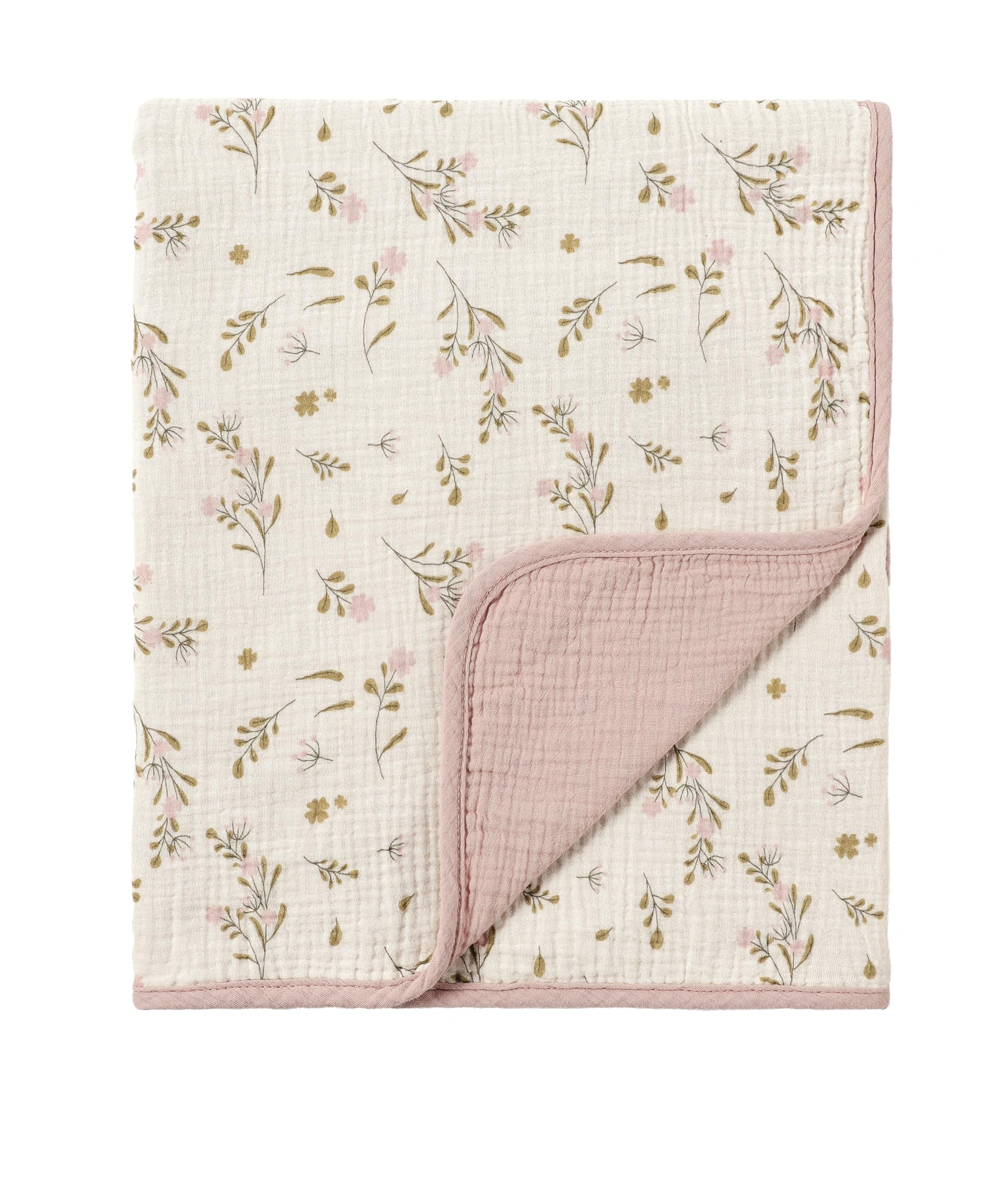 CREVENT 100% Bio-Baumwolle Musselin Babydecke für Neugeborene, unverzichtbar für Baby-Dusche Geburtstag Geschenk - Blume 100X100cm