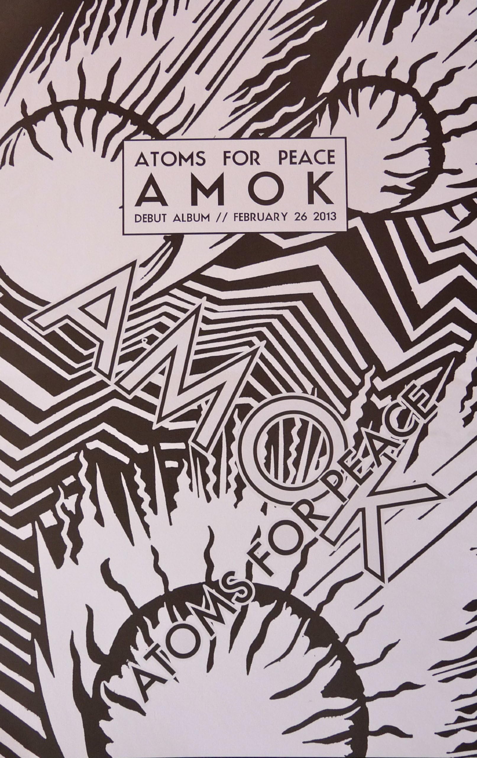 Atoms for Peace - Amok - Rare Advertising Poster - 11x17 - Thom Yorke - Flea