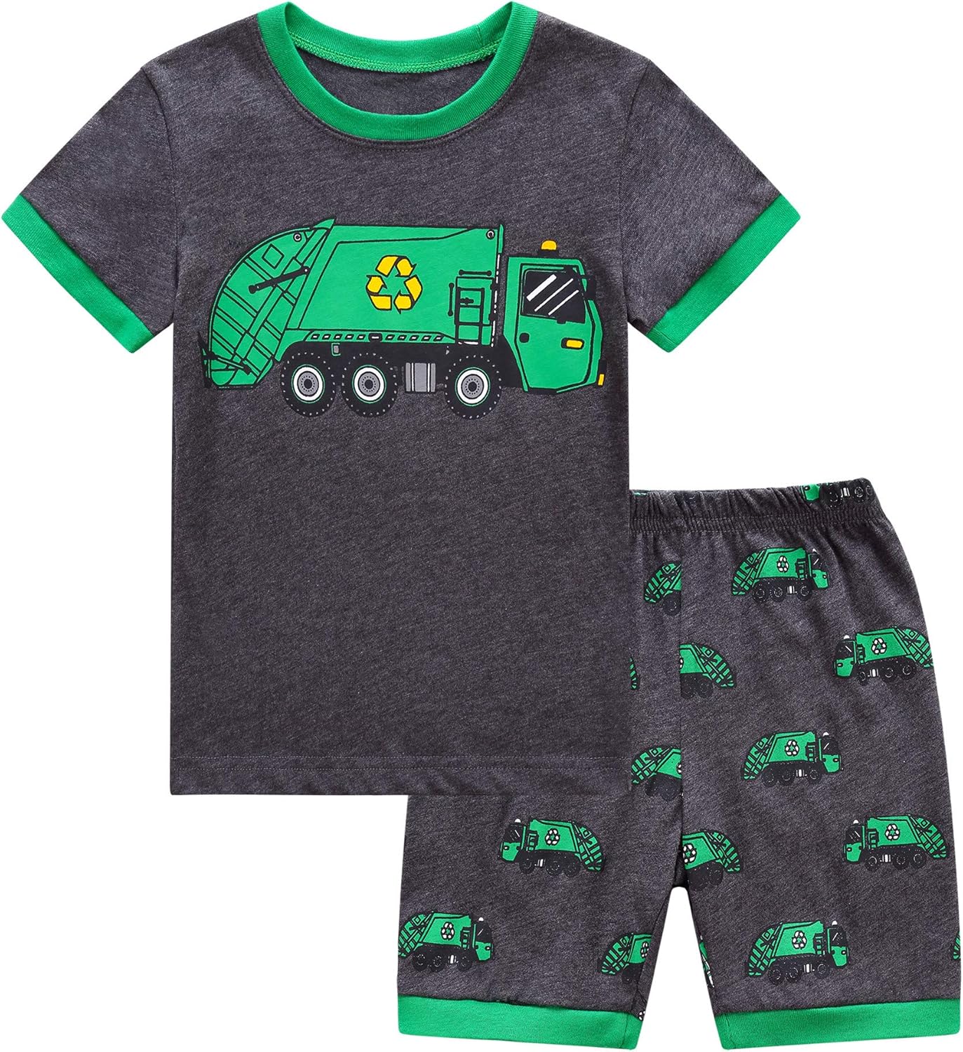 RKOIAN Little Boys Short Sleeve Pajamas Sets Toddler 100% Cotton Pjs Kids Sleepwears
