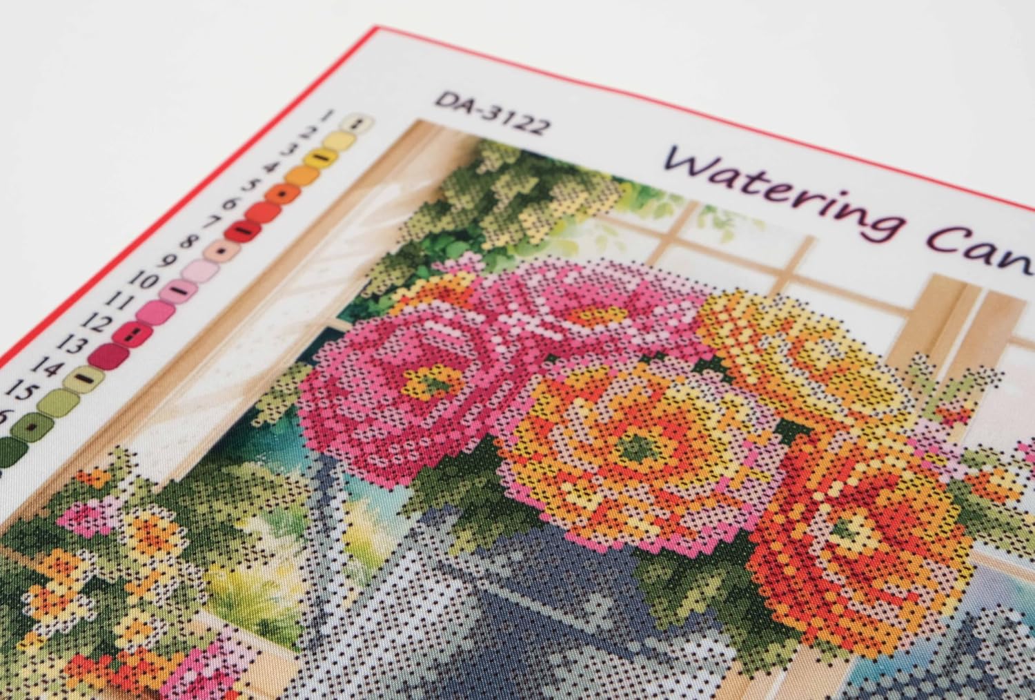 AllAboutEmbroideryUA Bead Embroidery kit Watering Can DA-3122 Beaded Cross Stitch Floral Needlework Beadwork