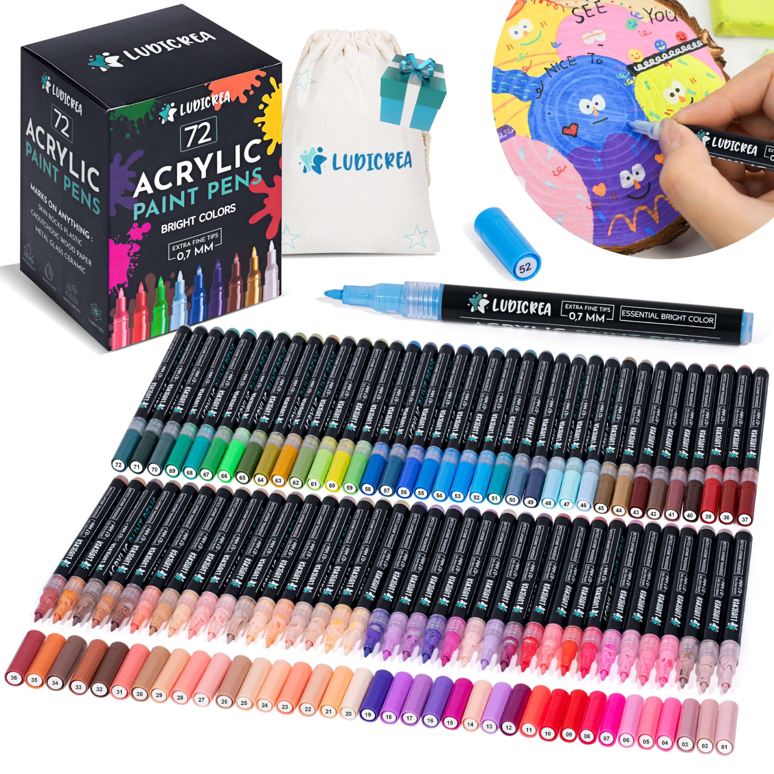 Set De 120 Feutres Acryliques Double Pointe - Pour Dessin, Peinture Et DIY Sur Tous Supports - 4