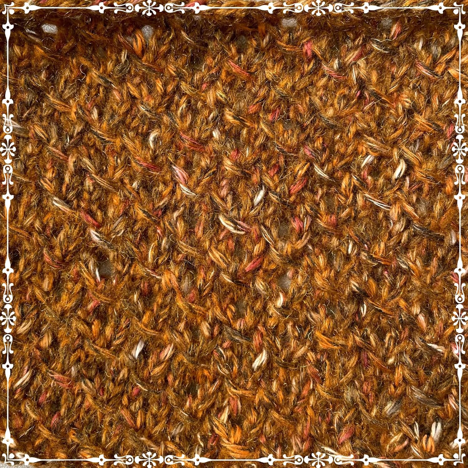 Cotton Alpaca Tweed Alpaca Yarn for Crocheting, 4-Pack (588Yds / 200G), Free Patterns - Tweed Yarn for Knitting - 3 DK Light Worsted Weight - Caramel Brown