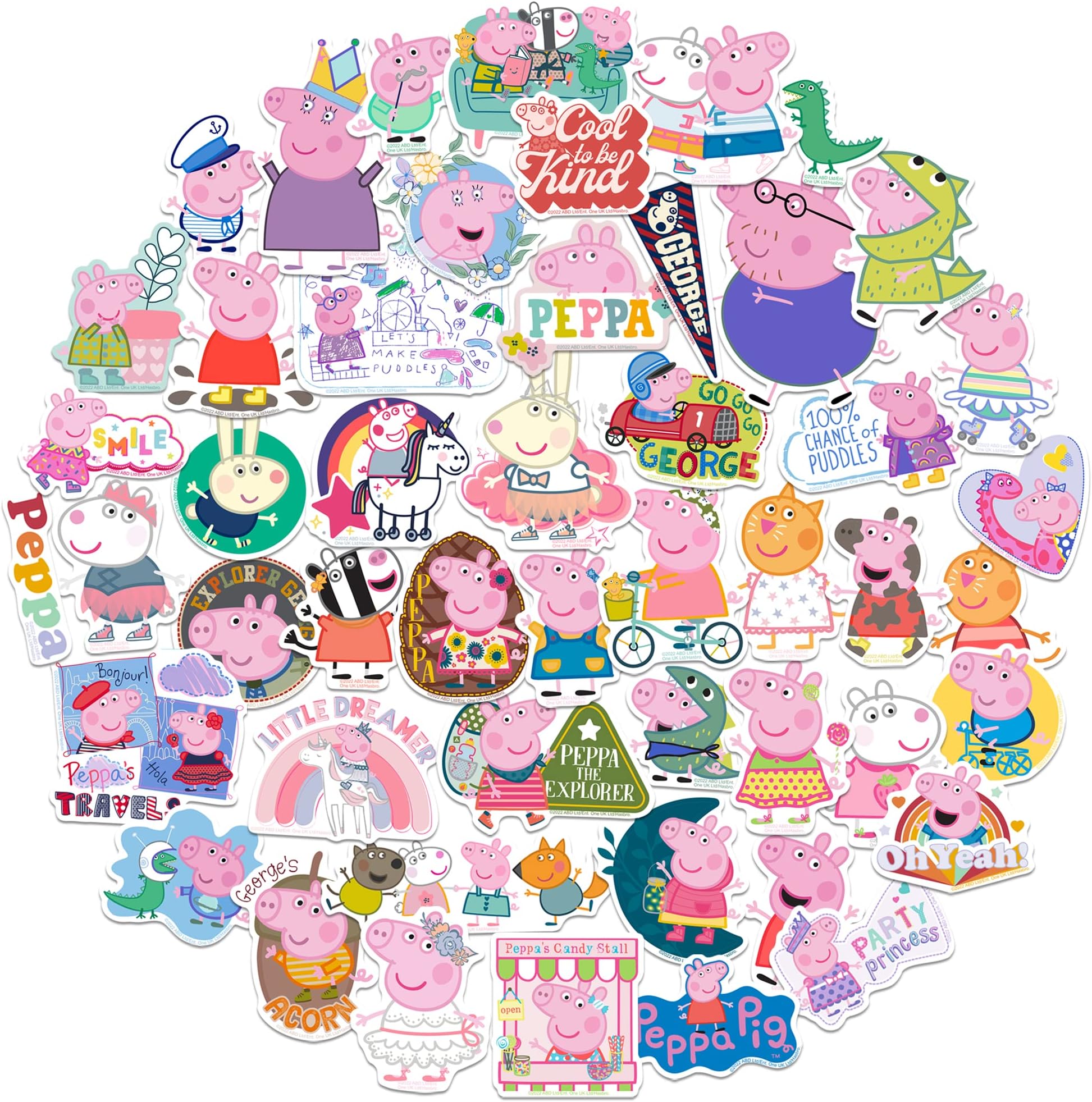 Peppa Pig Stickers Party Favors Bundle Includes 12 Sheets