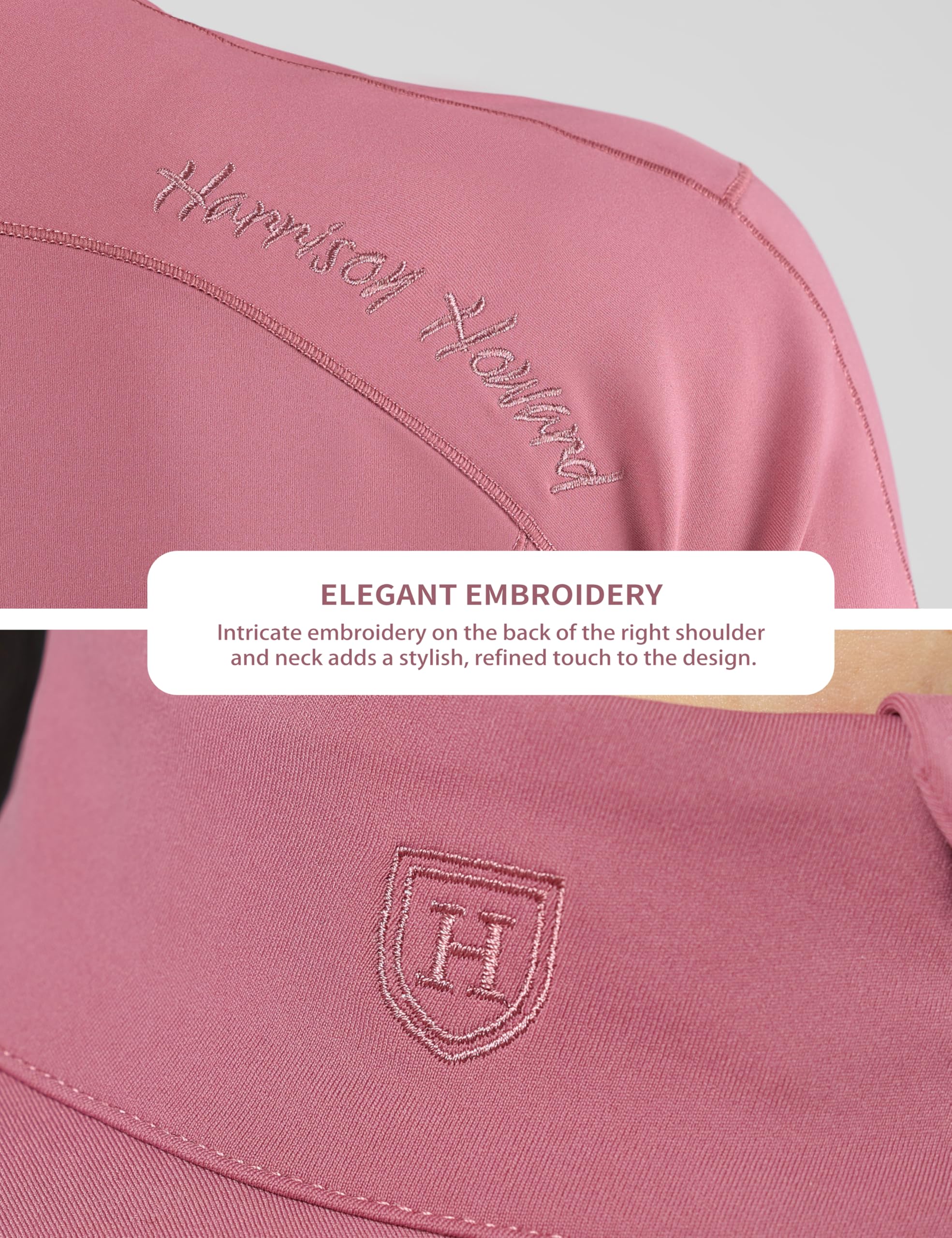 Harrison Howard Chaqueta Equestrian Softshell para mujer - Camiseta elástica con cremallera completa