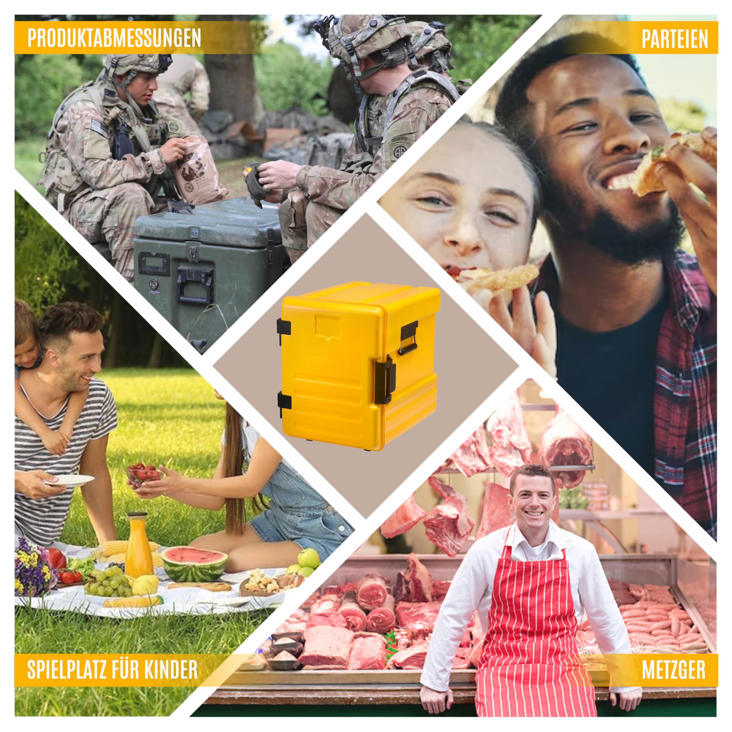 Contenitore termico per alimenti, non paragonabile alla scatola di polistirolo, versione GN-Box come contenitore per il trasporto degli alimenti, ideale come contenitore per il trasporto degli