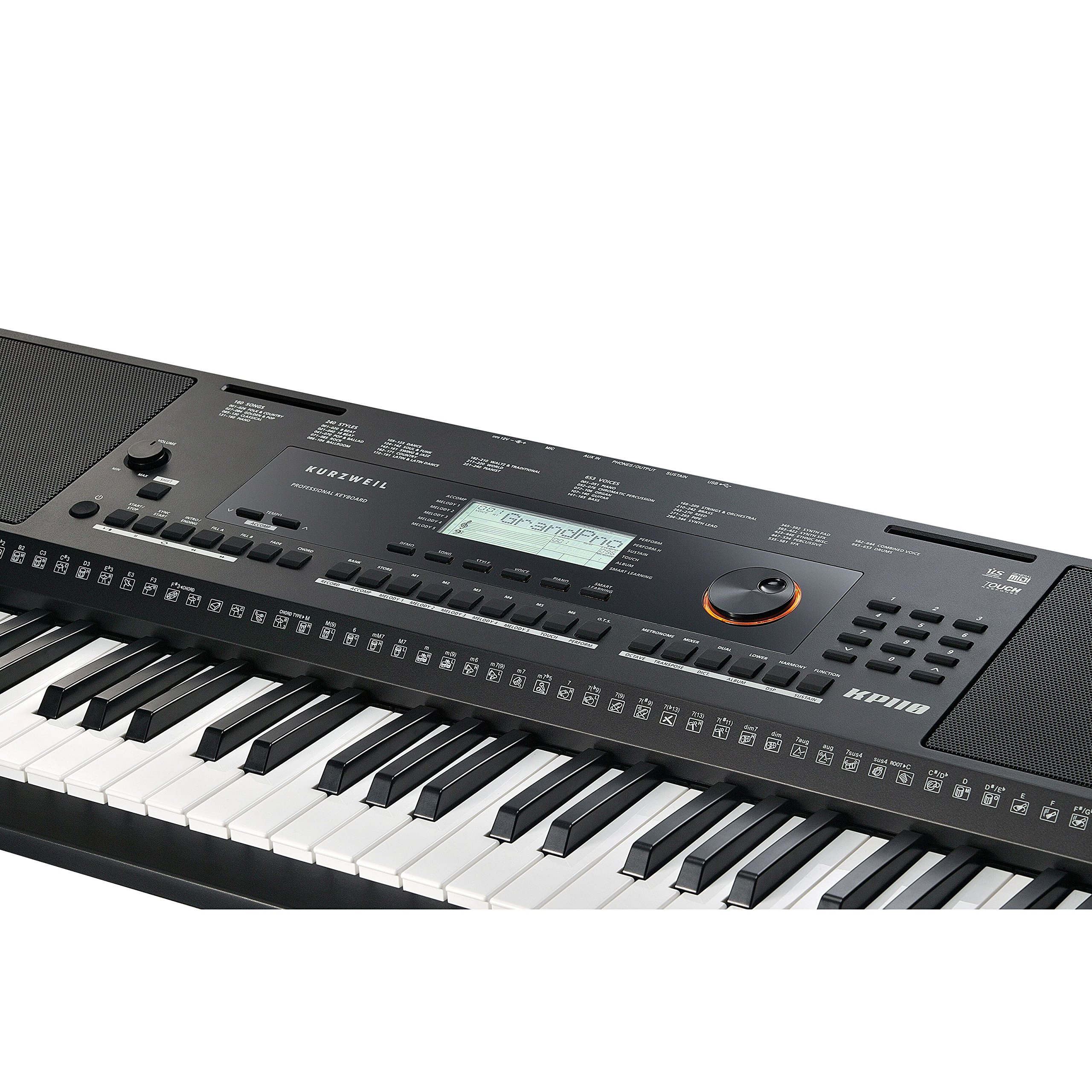Kurzweil Casa Tastiera Arranger portatile a 61 note KP110 con assistente alle prestazioni (KP-110)