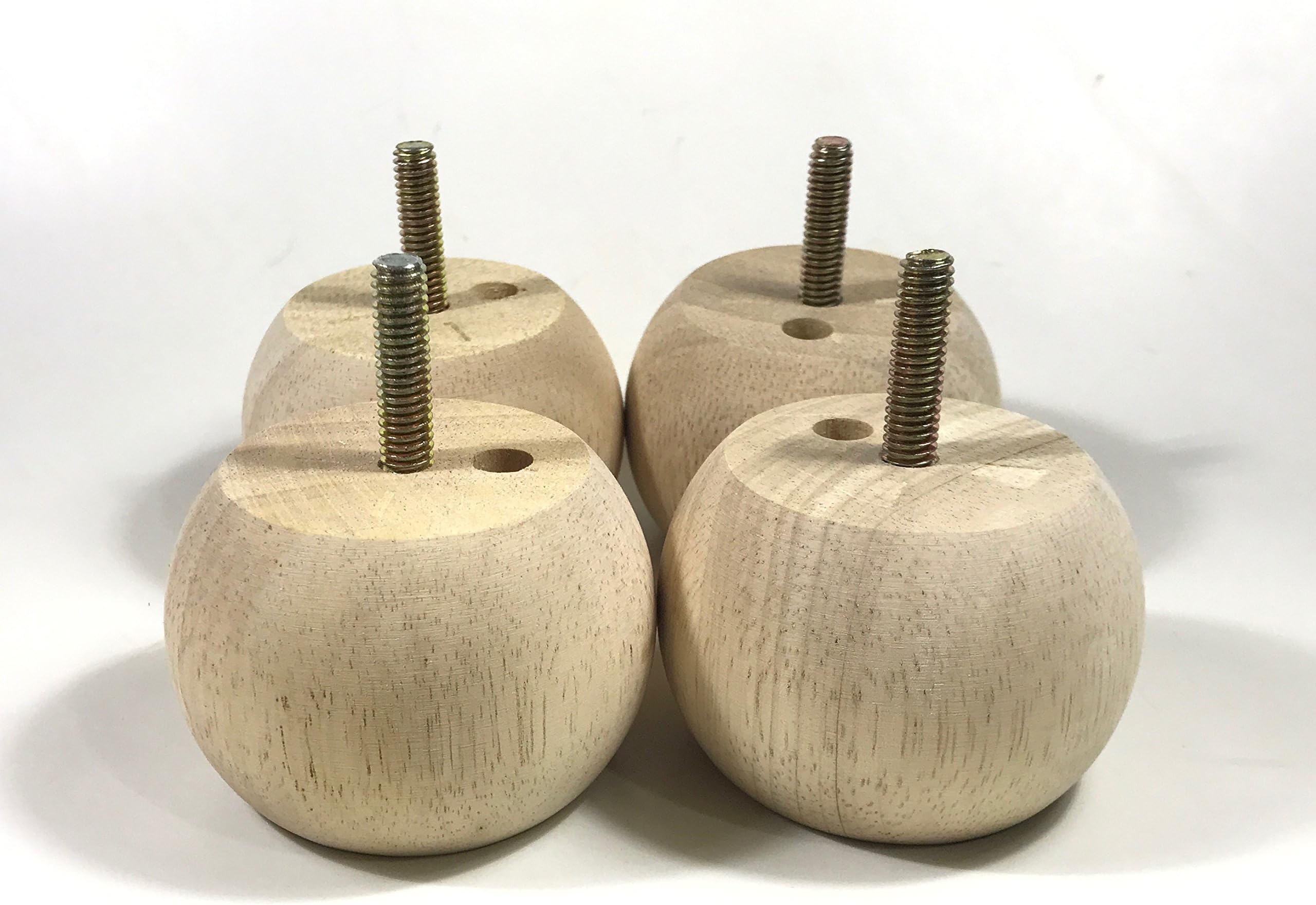 Mylegs Bun Feet for sofas 2" tall x 2-3/4 (set of 4, unfinished) (5/16 Hanger Bolts)
