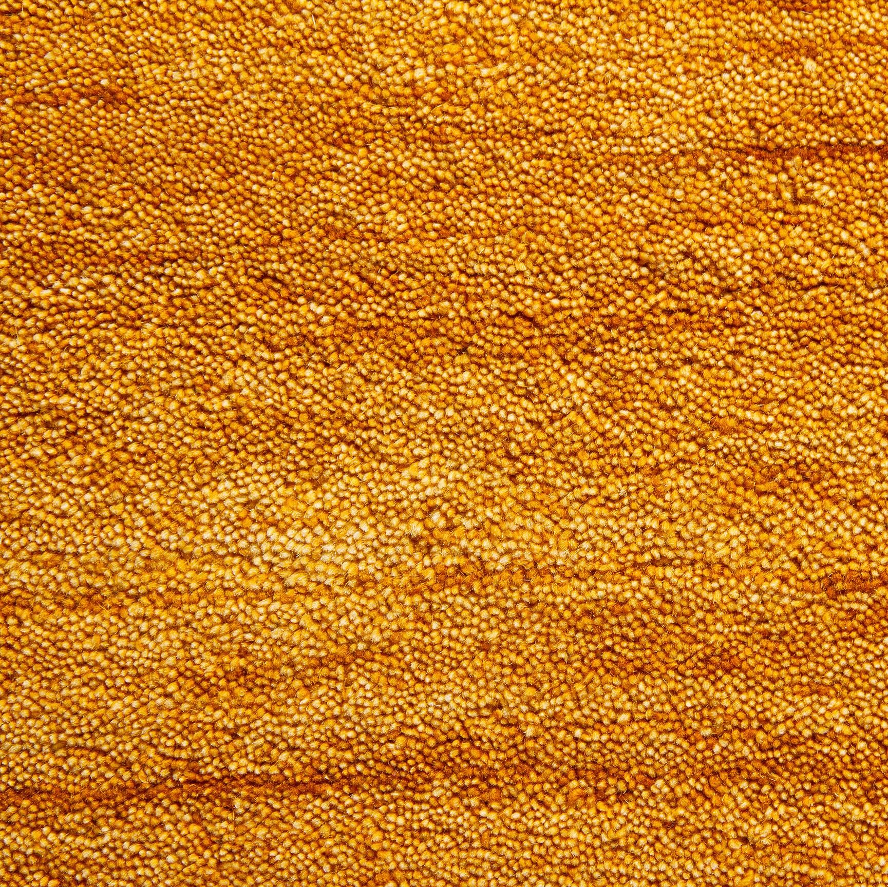Steffensmeier Gabbeh Teppich Nomade | Wolle (Schurwolle), Gelb, Größe: 80x150 cm Kurzflor für Wohnzimmer, Flur, Ethno Look