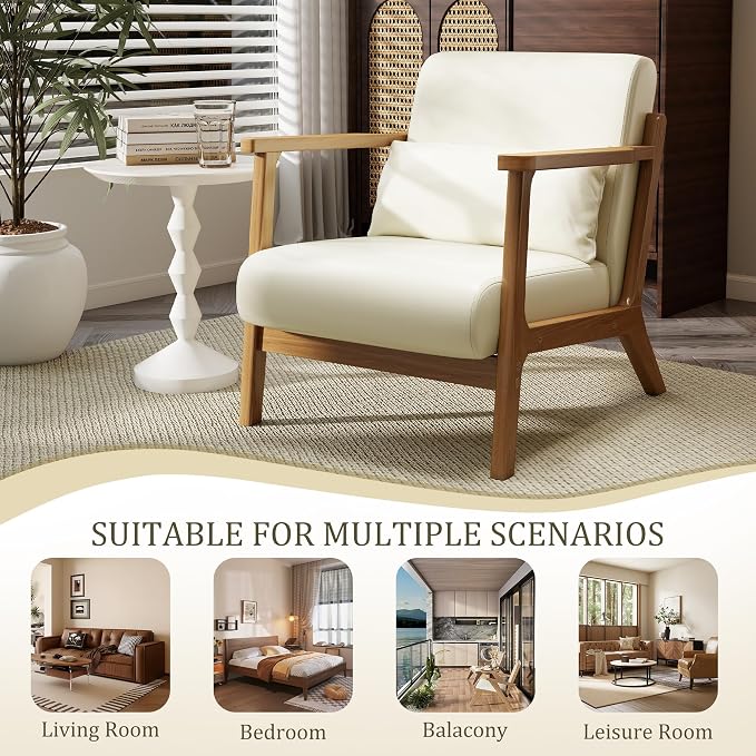 Sillón Plegable Beige Piel Sintética miniatura 6