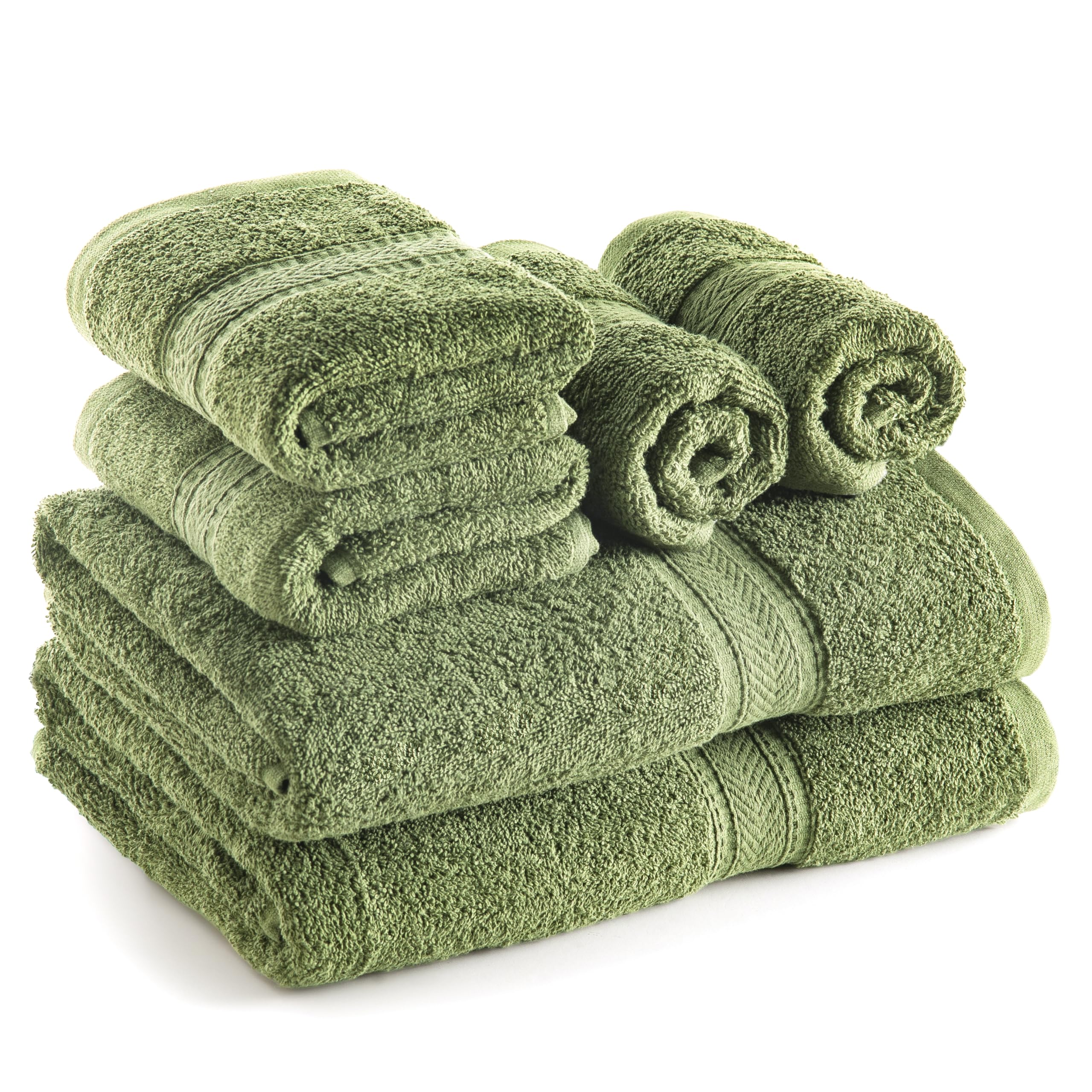 SweetNeedle 6-częściowy zestaw ręczników – 2 ręczniki kąpielowe, 2 ręczniki do rąk i 2 ściereczki do codziennego użytku, hotel, spa, jakość, miękkie, wysoce chłonne, szybkoschnące, lekkie,