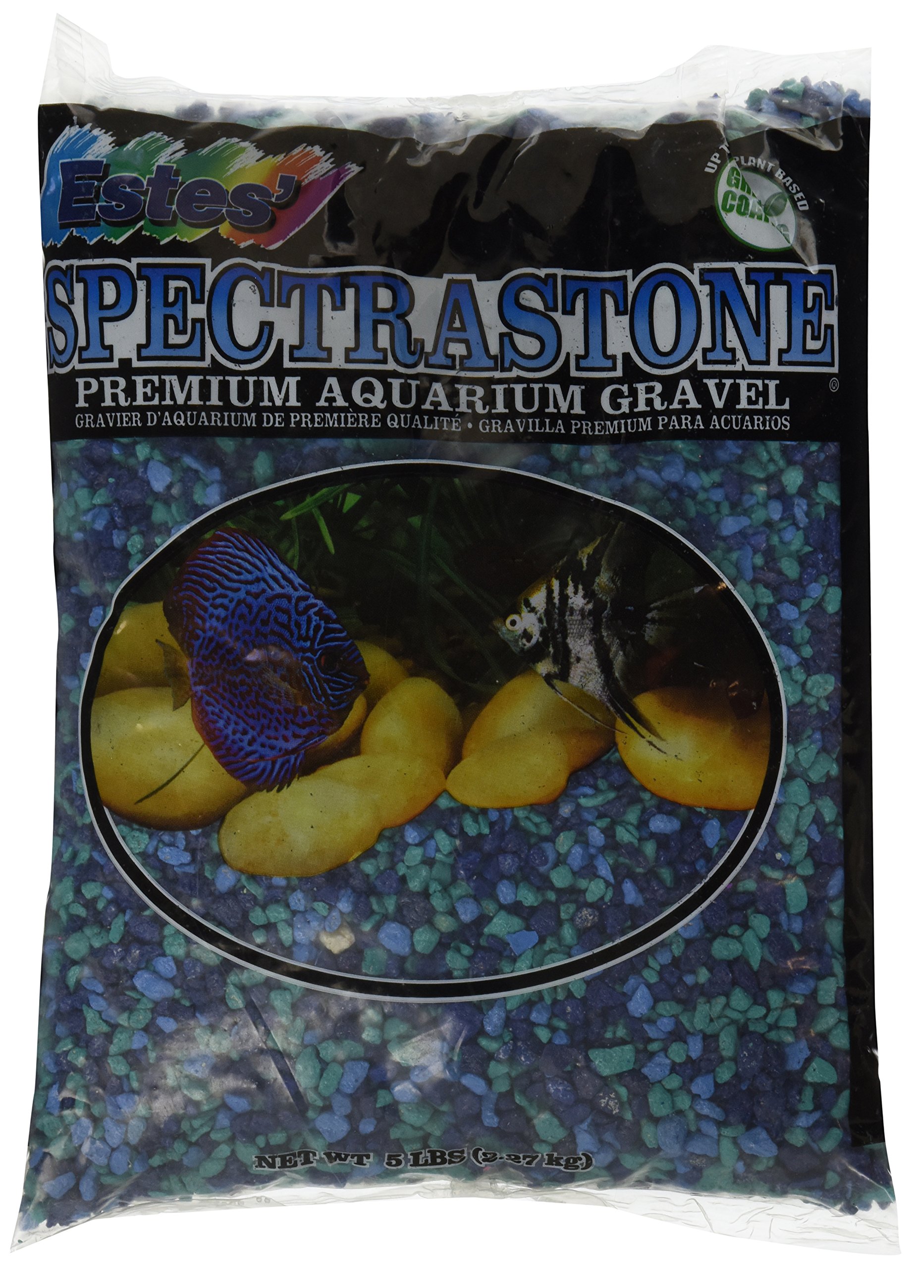 Estes Spectrastone Gravier Bleu Jean pour Aquarium d'eau Douce, Sac de 2,3 kg