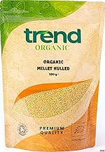 Trend Organic Millet Hulled, 500g-Versatile Whole Grain, Rich in Fibre, Protein, Vitamins and Minerals, Certified Organic, Vegan, Non-GMO, No Additives No Preservatives, Raw