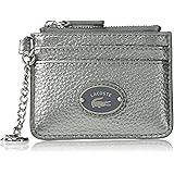 Lacoste Women's Snap Hook Grained Leather Card Holder