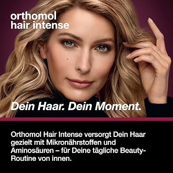 Orthomol Hair Intense Micronutrients for Beautiful Hair with Biotin Copper and Zinc 180 Daily Servings