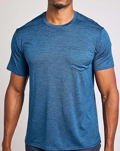 Miniatura 4 de Real Essentials Paquete de 4 camiseta deportiva de manga corta Dry-Fit para hombre (disponible en tallas grandes y altas)