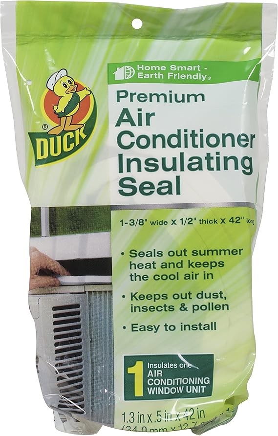 Duck Brand Premium Window Air Conditioner Insulating Foam Seal, 1.3