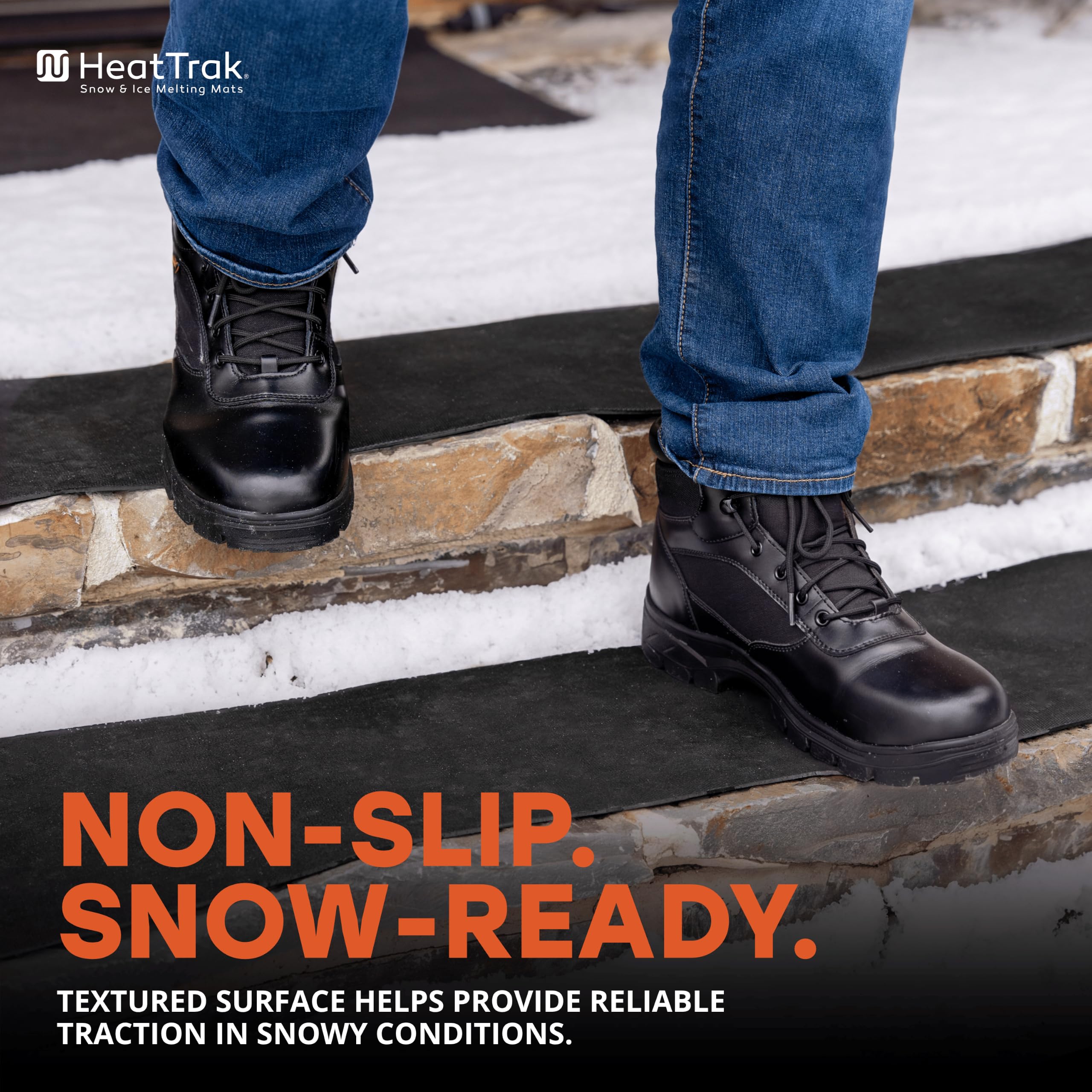 HeatTrak Heated Snow-Melting Stair Mat | Outdoor 'No Slip' Heated Stair Mat (10" x 60", Mat with Power Unit) — Amazon image 4