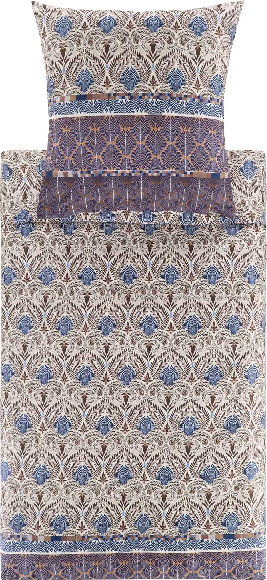 Parure de lit 100% satin de coton Bassetti Nairobi 9332138 couleur café M1 200 x 200 cm