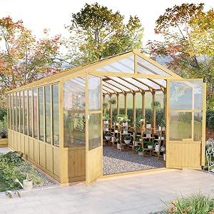 Jocisland 10x18 Wooden Greenhouse