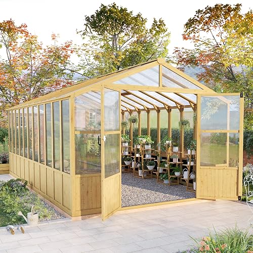 Jocisland 10x18 Wooden Greenhouse