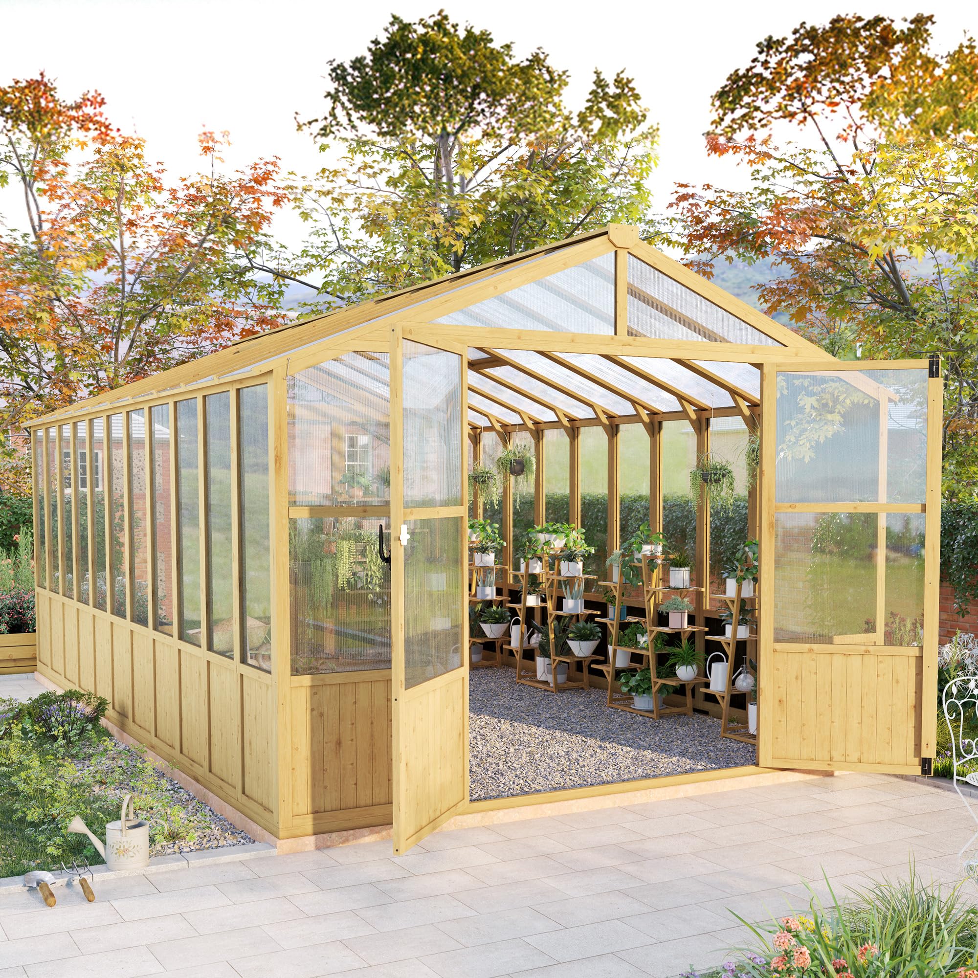 Jocisland 10x18 Wood Greenhouse