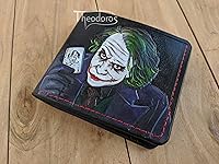 Vista 4 de Men's 3D Genuine Leather Wallet, Hand-Carved, Hand-Painted, Leather Carving, Custom wallet, Personalized wallet, Joker, Heath Ledger, Why so Serious
