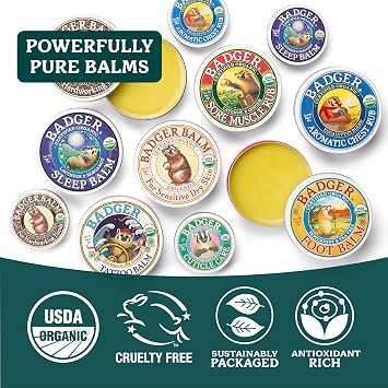 Badger Healing Balm, Hard Working Hands Cream, Organic Hand Cream for Dry Cracked Hands, Long Lasting Hand Moisturizer/Dry Hands Treatment, .75 oz Tin