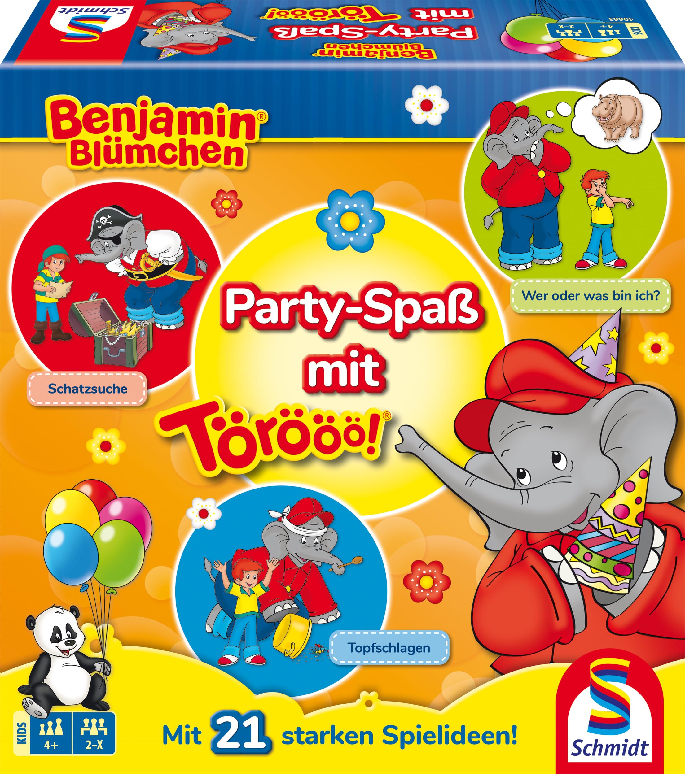 Schmidt Spiele 40663 Benjamin Blümchen, Party-Spaß mit Törööö!, Kinderspiel