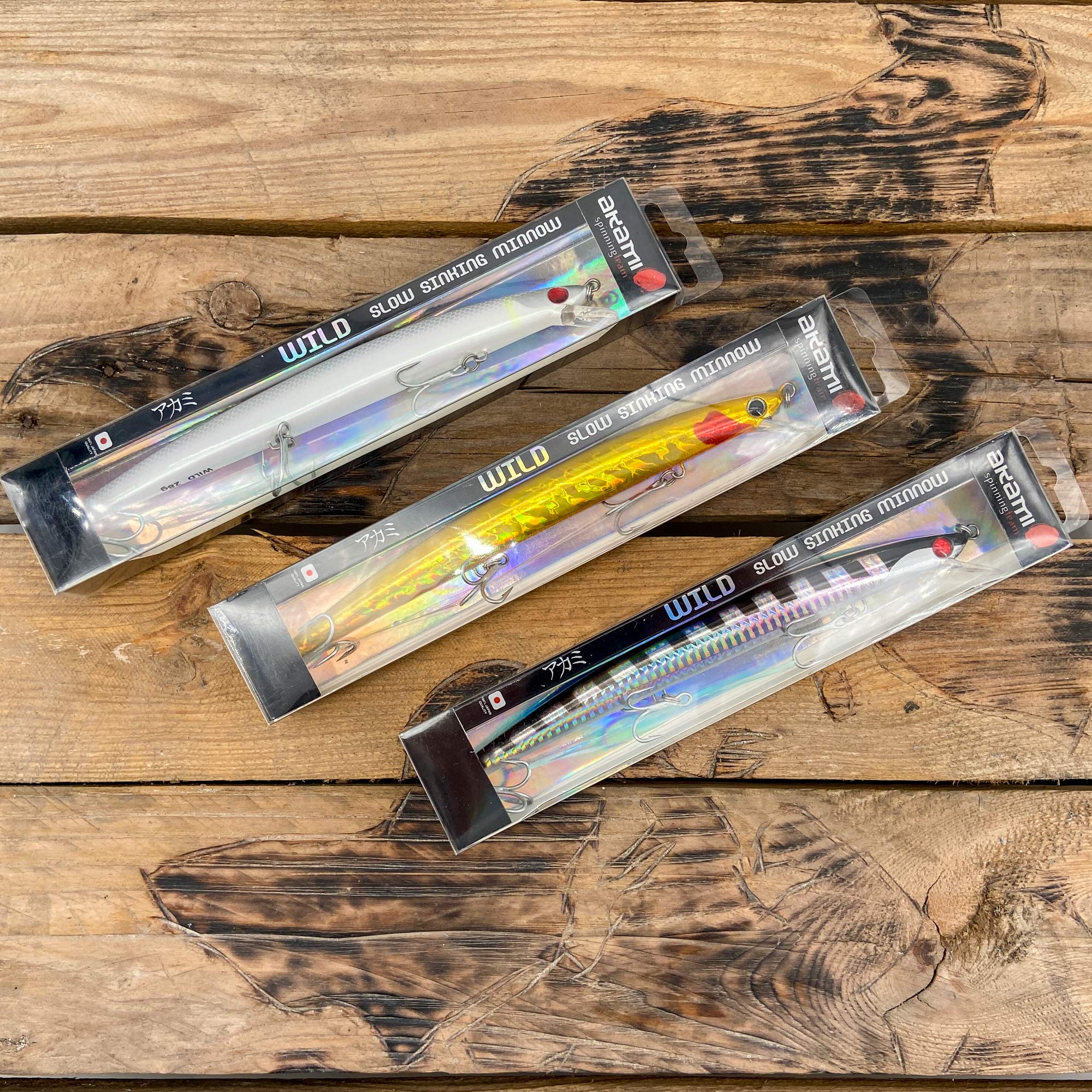 WILD Kit da 3 Artificiali Minnow Long Jerk