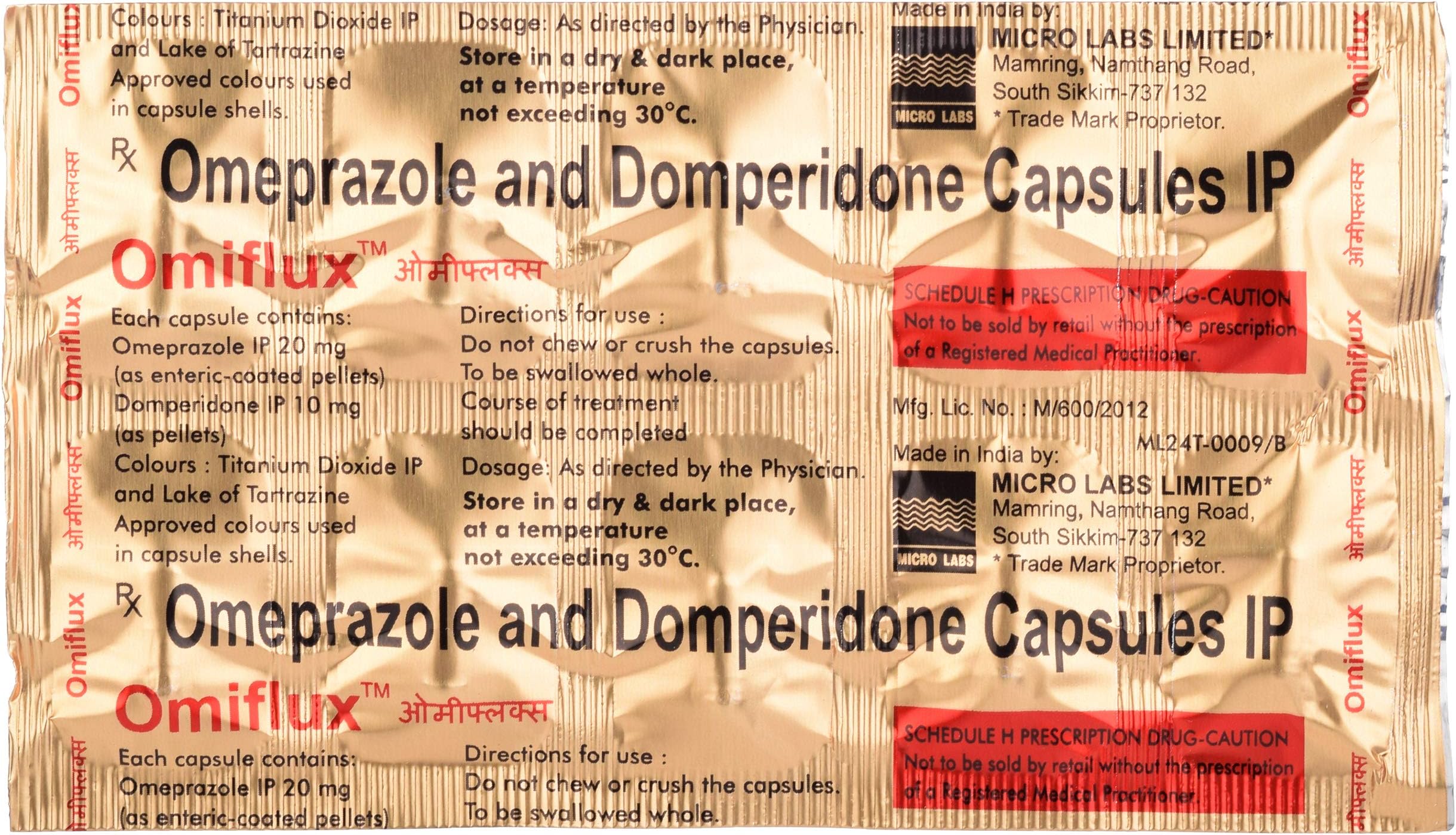 Omiflux - Strip of 10 Capsules