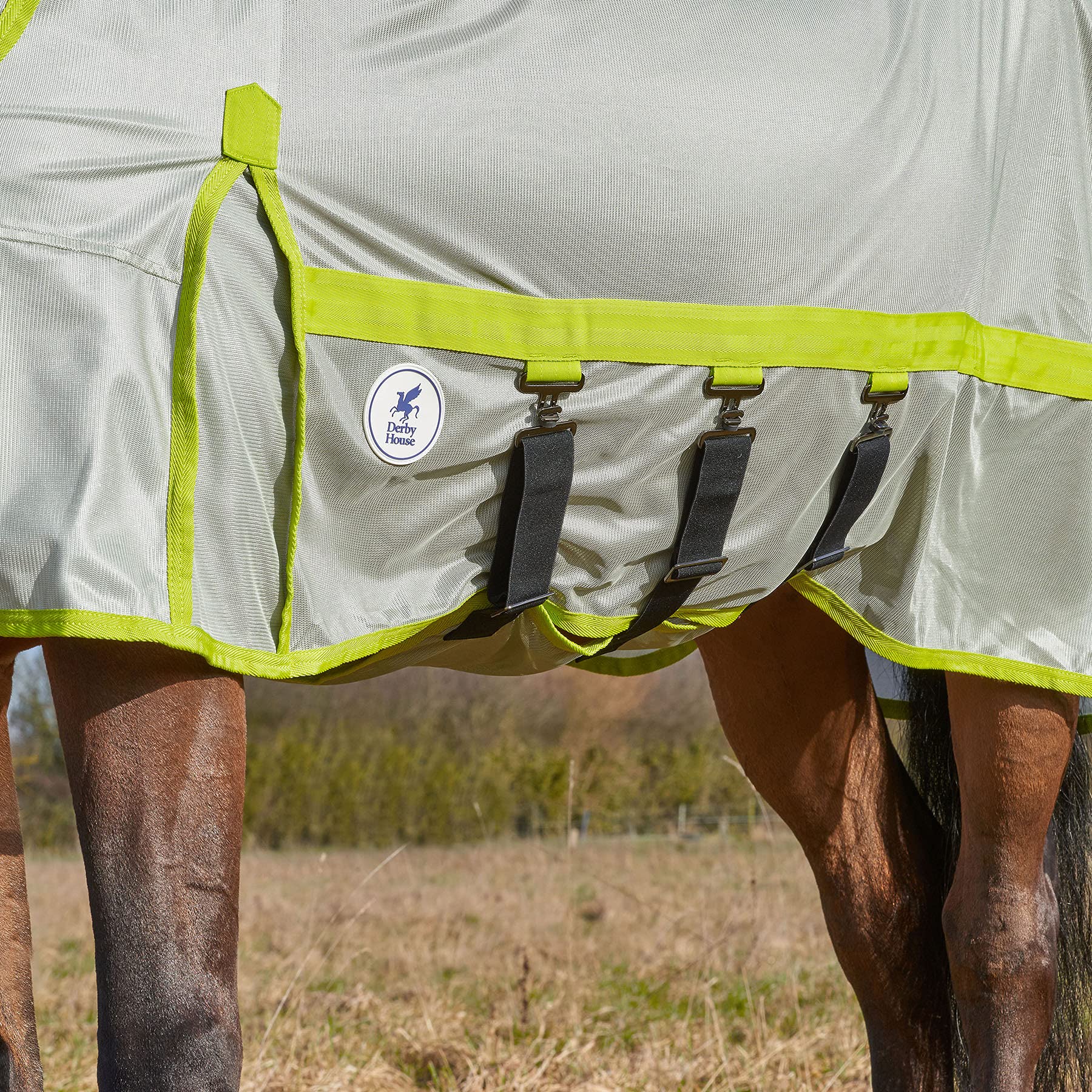 Derby House Evolution Recycled Fly Rug 6ft6 Silver Sea Green 