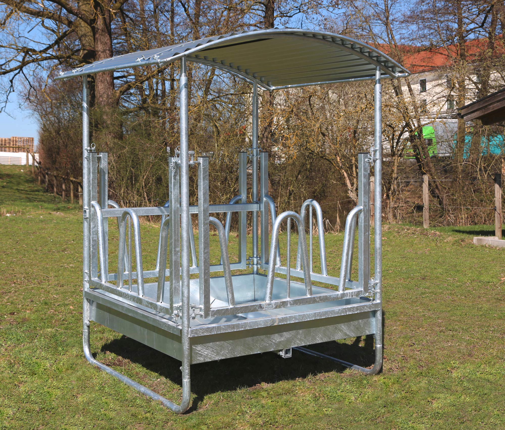 Kerbl Viereckraufe Hobby 8 Fressplätze Palisadengitter
