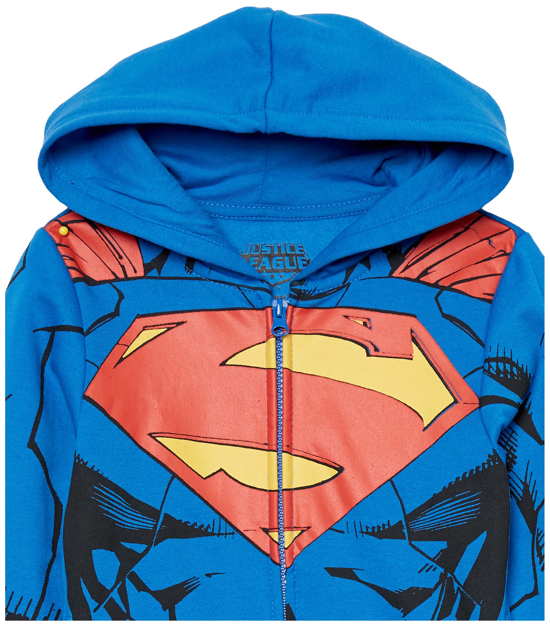 DC Comics Chłopięca Superman Cosplay Zip-up Hoodie with Cape-Dc-Boys 4-20 bluza z kapturem, królewska (Royal), 10-12, królewski (królewski), 10-12