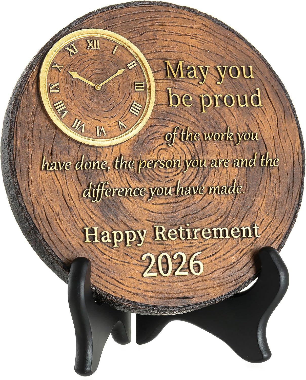Storieme Happy Retirement Gifts for Men: 7" Cool Plaque Gift for Retirement Party Table Decorations - 2026 Retired Gifts Ideas for Man Teacher Coworker Boss
