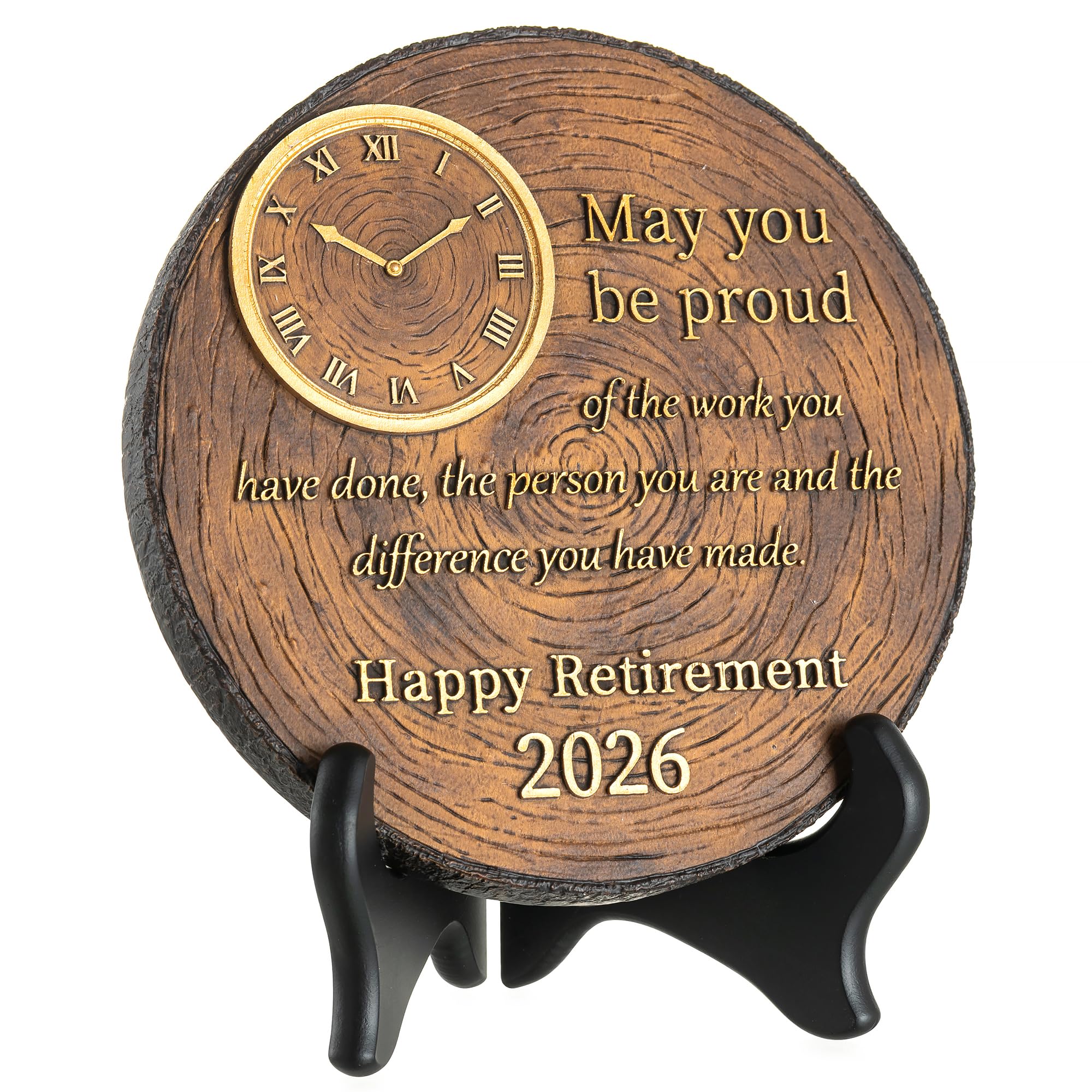 Storieme Happy Retirement Gifts for Men: 7" Cool Plaque Gift for Retirement Party Table Decorations - 2026 Retired Gifts Ideas for Man Teacher Coworker Boss