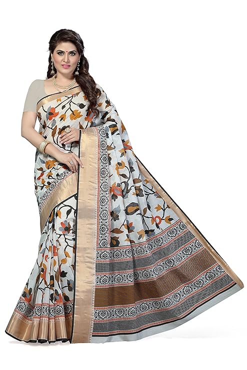 RANI SAAHIBA Zijden sari met blouse voor dames