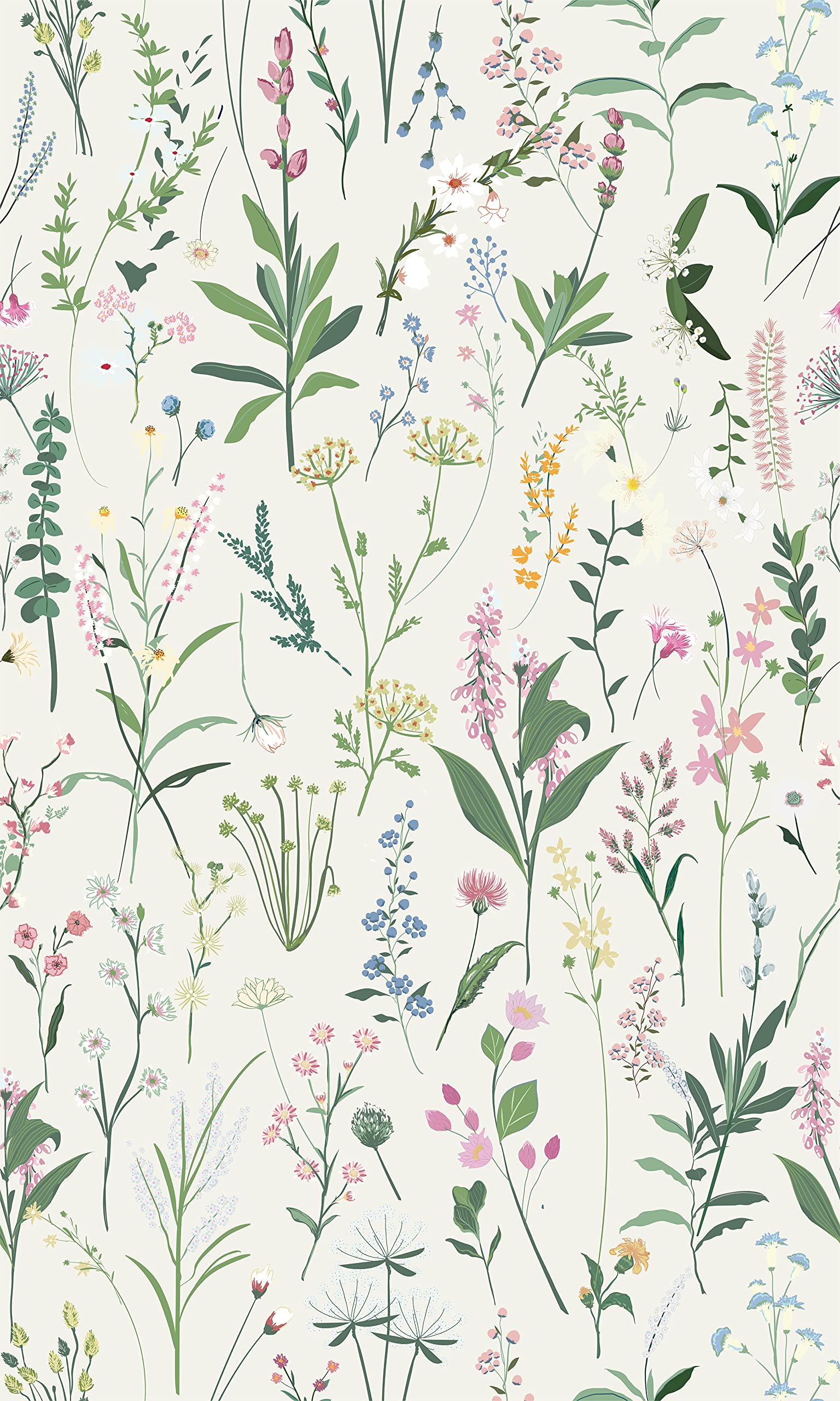 Auspicium White Floral Peel And Stick Wallpaper Spring Flowers Self Adhesive Removable Wallpaper Wall Stickers For Home Bedroom Cabinets Thicken 17.3" X 118"