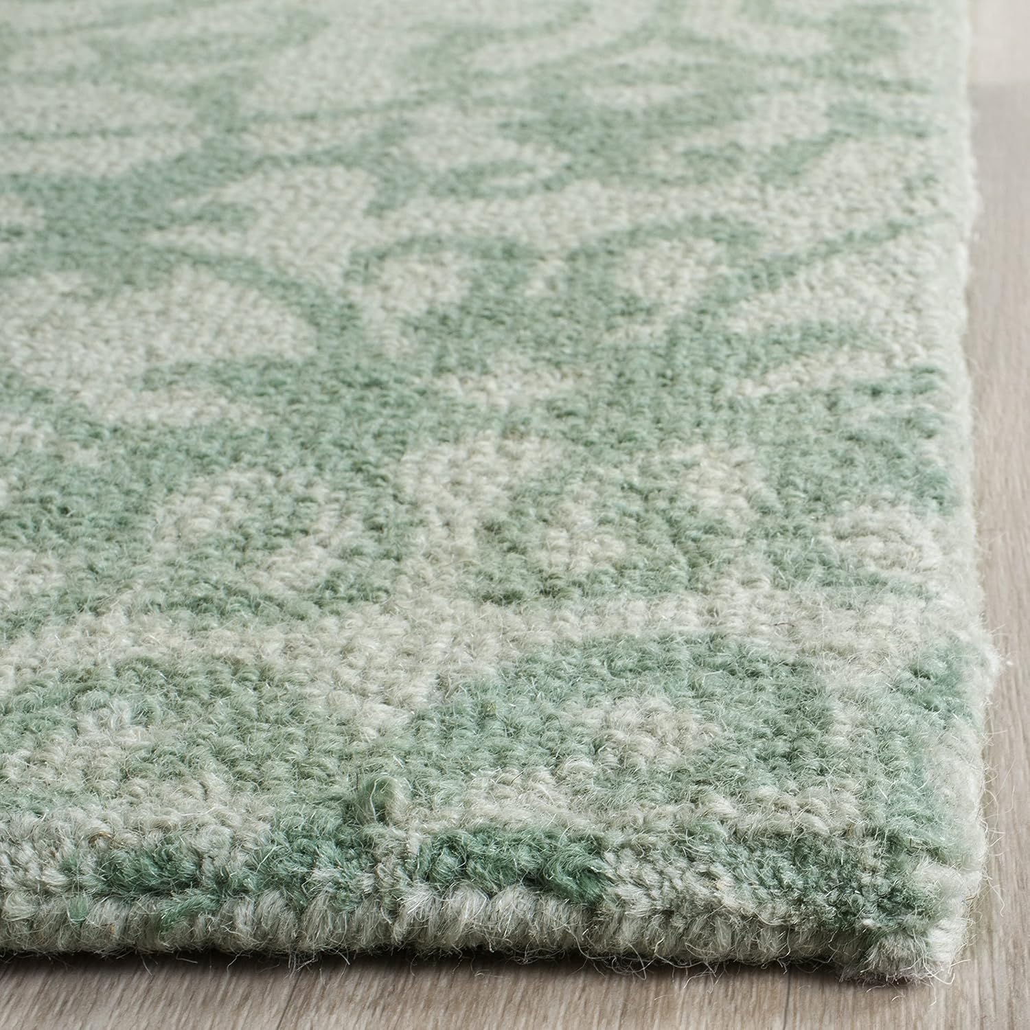SAFAVIEH Restoration Vintage Collection Runner Rug - 2'3" x 8', Grey & Turquoise, Handmade Distressed Wool, Ideal for High Traffic Areas in Living Room, Bedroom (RVT101C)