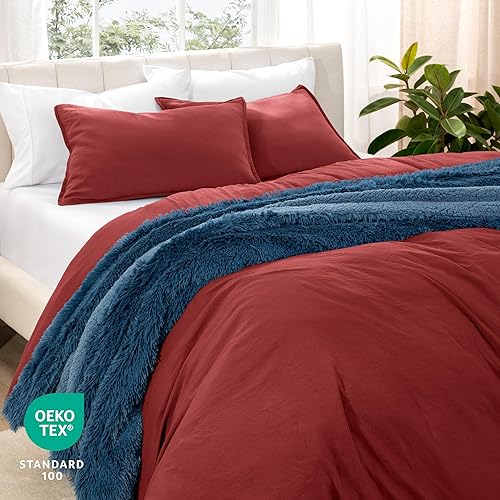 Miniatura 5 de Bare Home - Juego arenado de funda de edredón para cama King o Cal King, colección 1800 Premium - Funda fresca de edredón y fundas de edredón