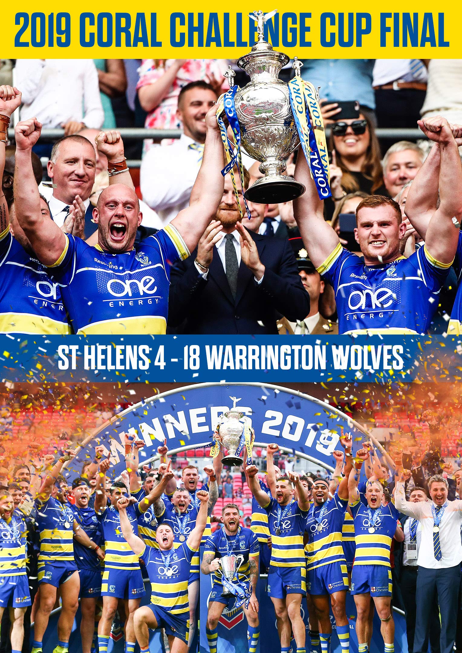 2019 Coral Challenge Cup Final St Helens v Warrington Wolves [DVD]